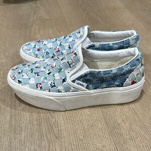 VANS platform slip ons size 7